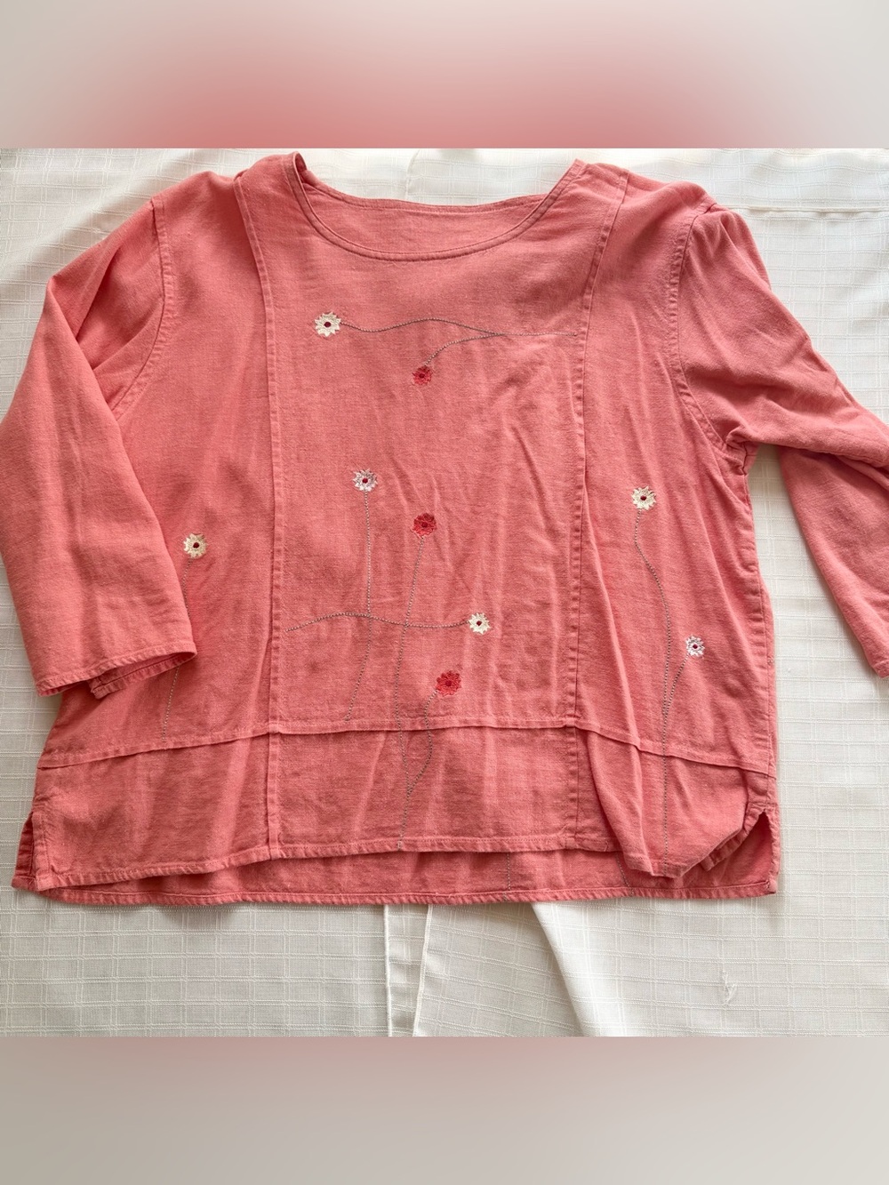 Vintage linen floral top